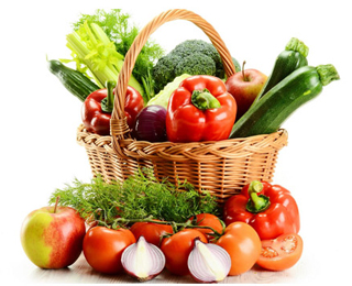 Правильная диета при аллергии Корзина с овощами