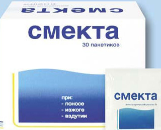 Препарат на основе медицинской глины Смекта