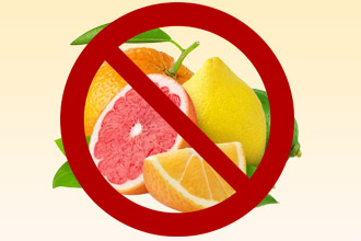 При аллергии на препарат рекомендуется исключить из рациона цитрусовые Отказ от цитрусовых