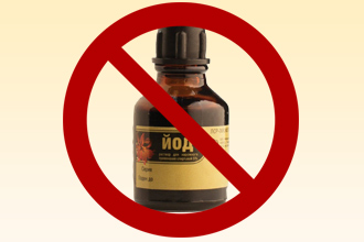 Отказ от контакта с йодсодержащими лекарствами Отказ от йода