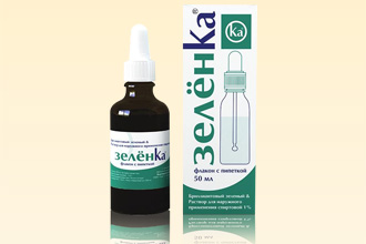 Зеленка обладает обеззараживающими свойствами Зеленка