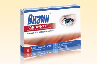 Капли Визин как средство при микротравмах слизистой глаза Визин