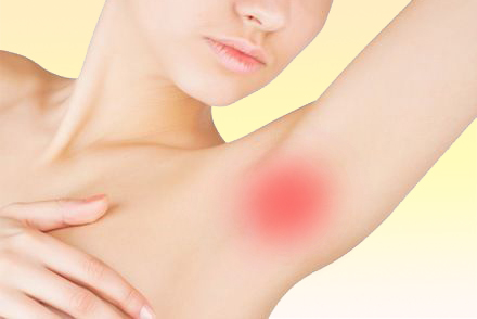 Чувствительность в подмышечной зоне Подмышечная зона