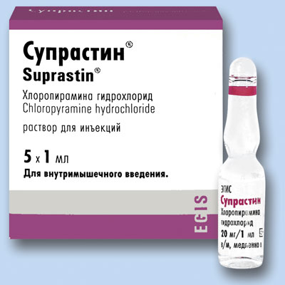 Антигистаминный препарат супрастин при отеке Квинке Супрастин